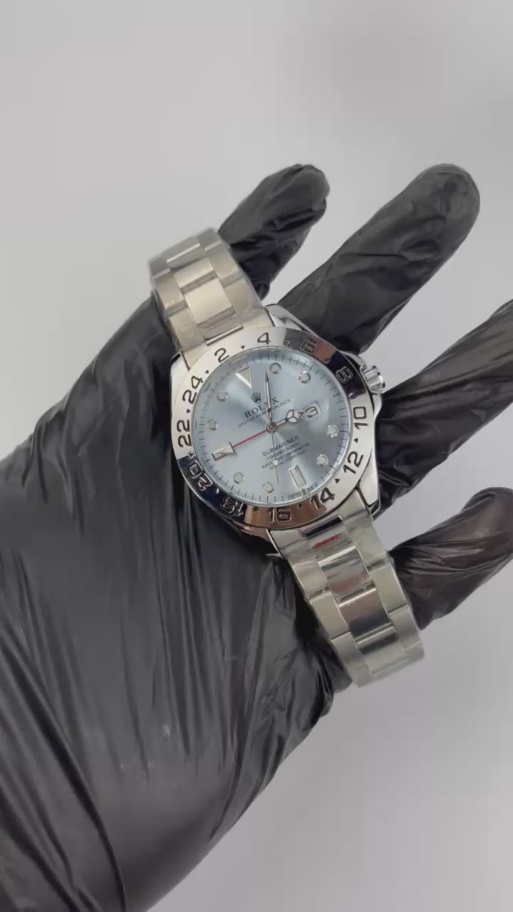 Rolex Explorer II-Inspired Stainless Steel Wrist Watch