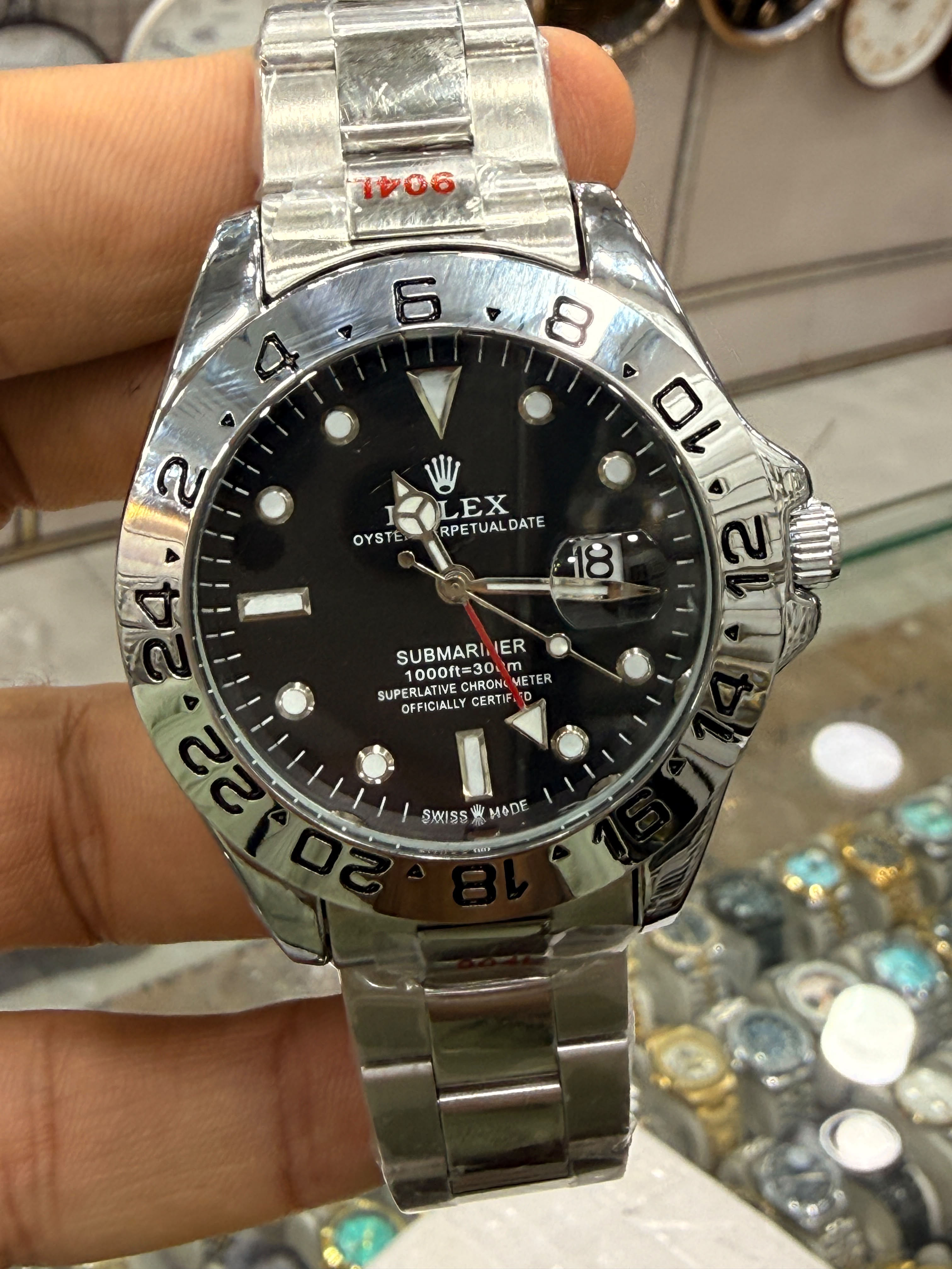 Rolex Explorer II-Inspired Stainless Steel Wrist Watch