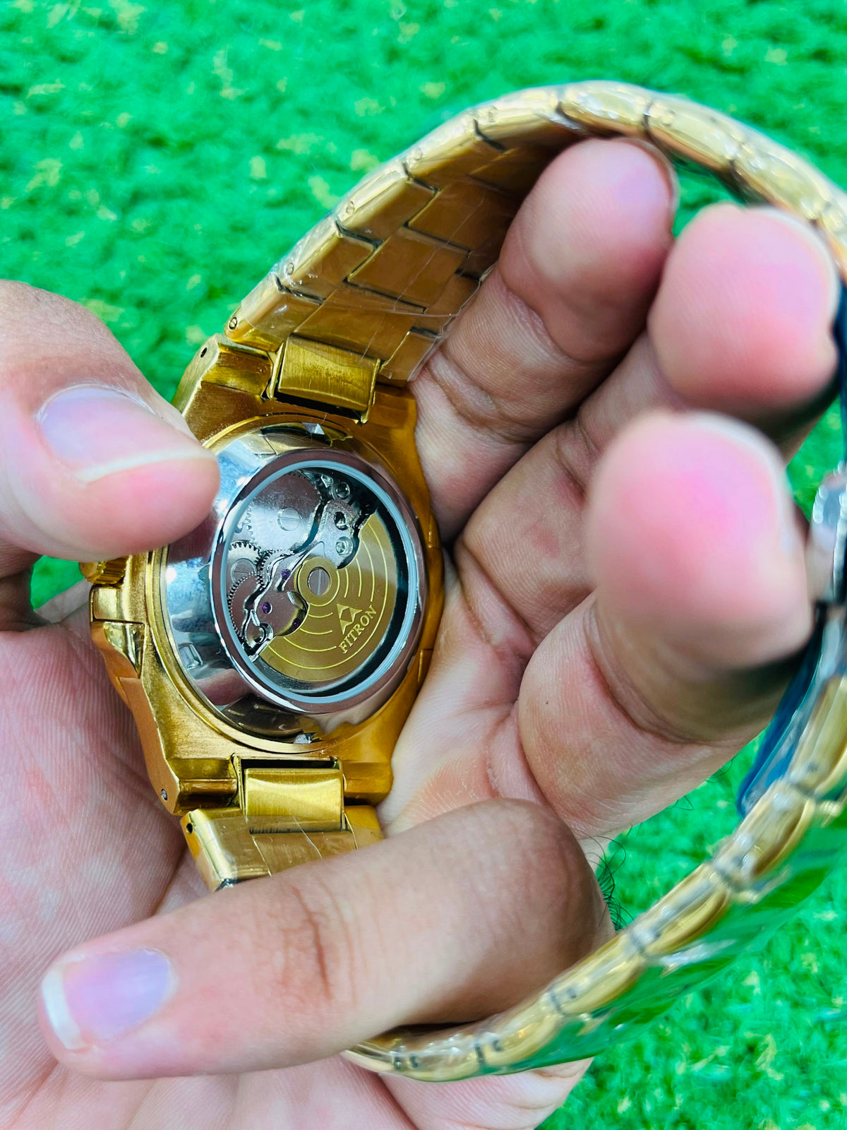 FITRON Luxury Golden Skeleton Watch